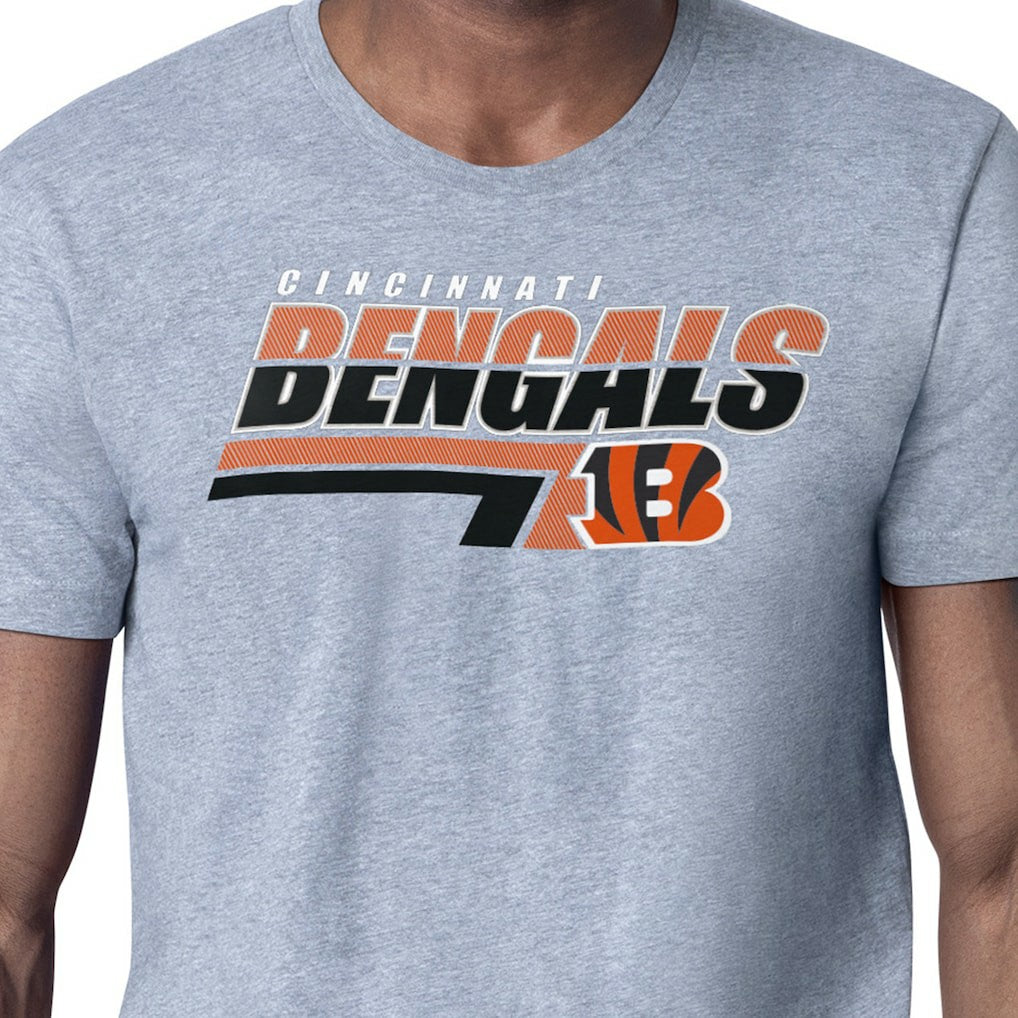Cincinnati Bengals Starter Logo Push Graphic T-Shirt - Heather Gray online