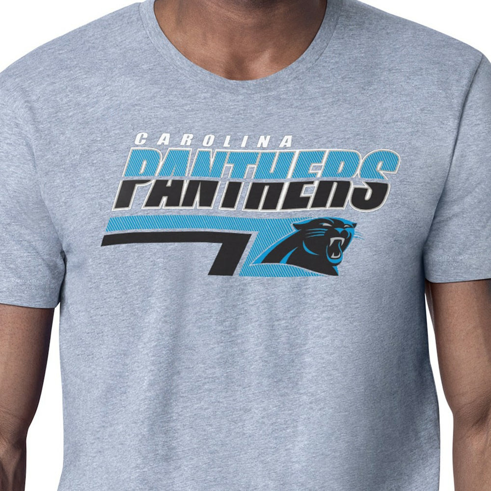 Carolina Panthers Starter Logo Push Graphic T-Shirt - Heather Gray discount