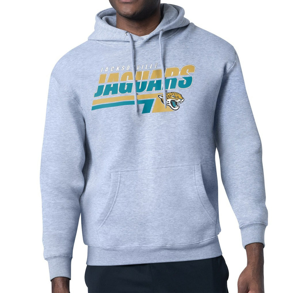 Jacksonville Jaguars Starter Logo Push Graphic Hoodie - Heather Gray discount