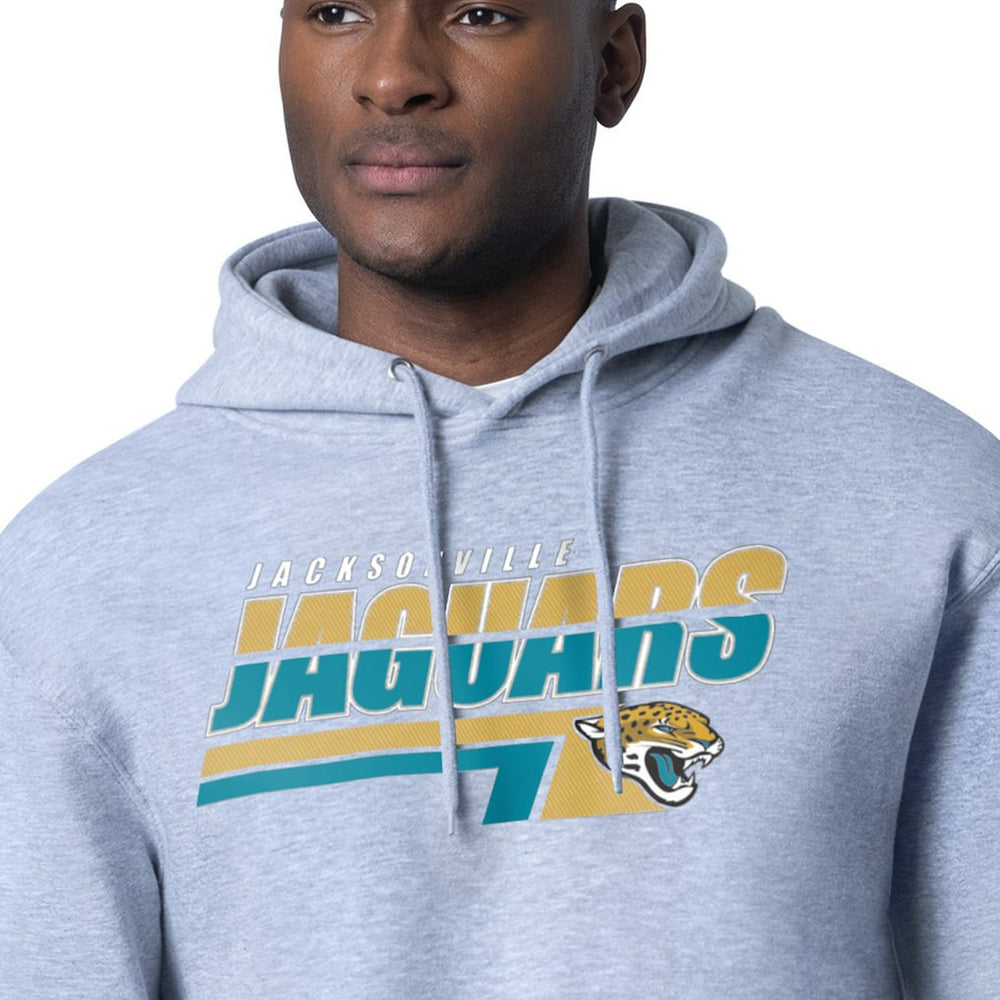 Jacksonville Jaguars Starter Logo Push Graphic Hoodie - Heather Gray discount