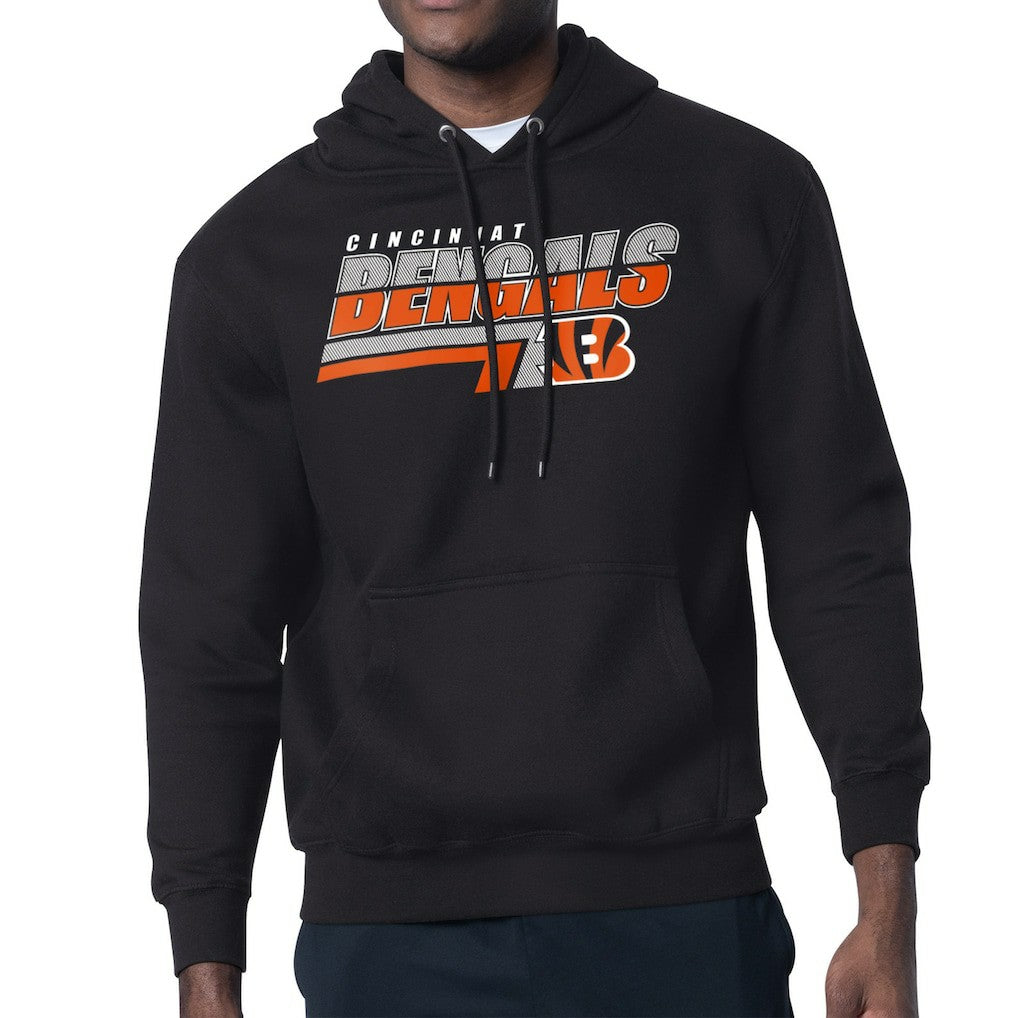 Cincinnati Bengals Starter Logo Push Graphic Hoodie - Black discount