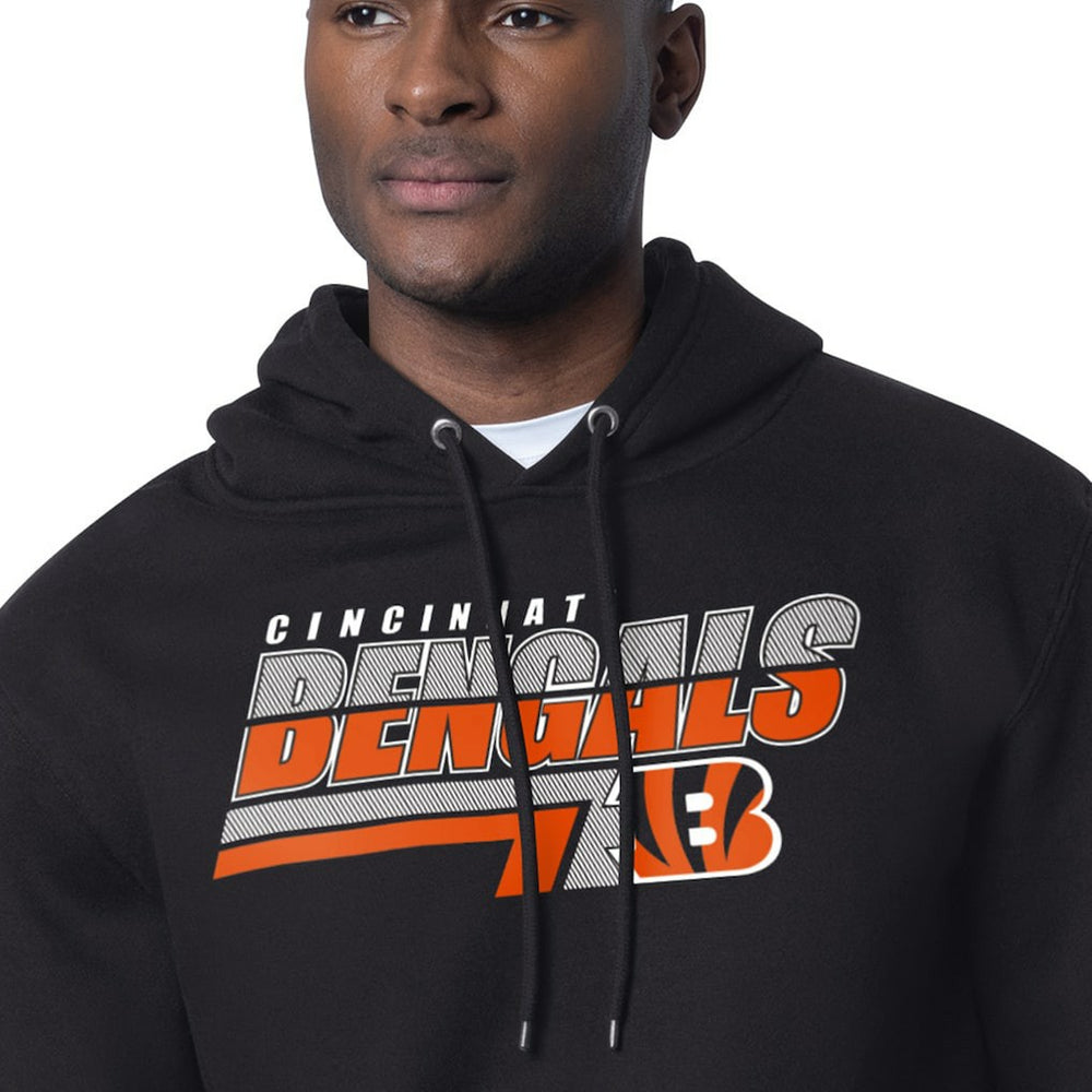 Cincinnati Bengals Starter Logo Push Graphic Hoodie - Black discount