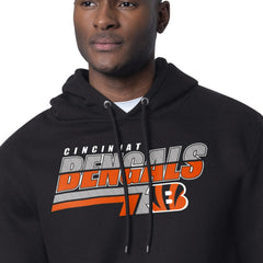 Cincinnati Bengals Starter Logo Push Graphic Hoodie - Black discount