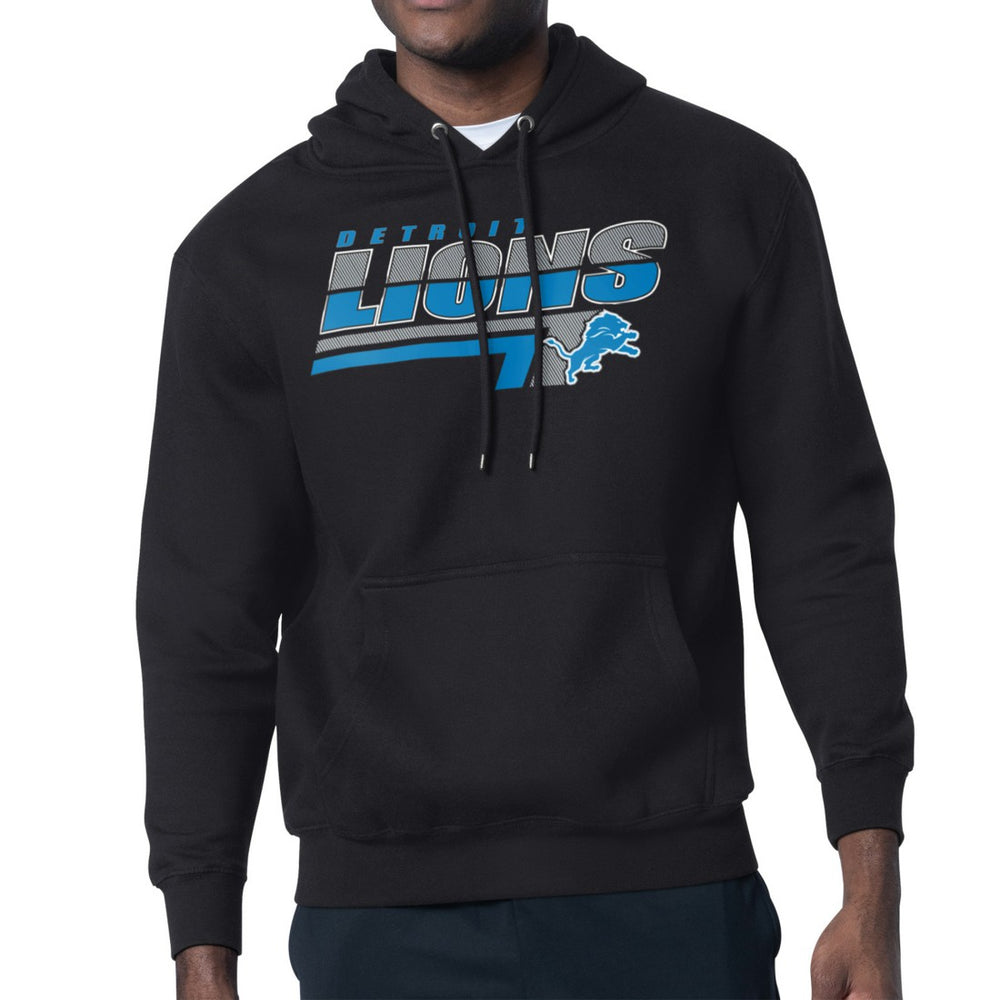 Detroit Lions Starter Logo Push Graphic Hoodie - Black discount