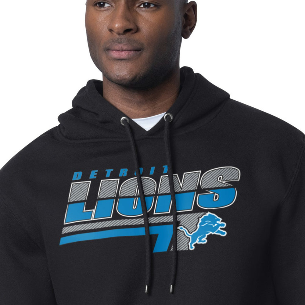 Detroit Lions Starter Logo Push Graphic Hoodie - Black discount