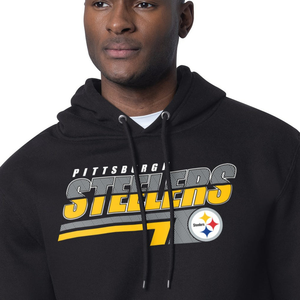Pittsburgh Steelers Starter Logo Push Graphic Hoodie - Black discount