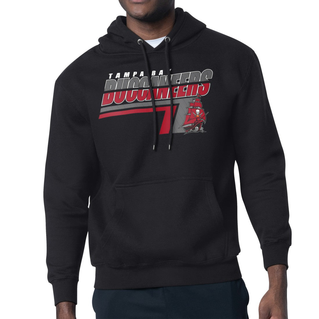 Tampa Bay Buccaneers Starter Logo Push Graphic Hoodie - Black on sale