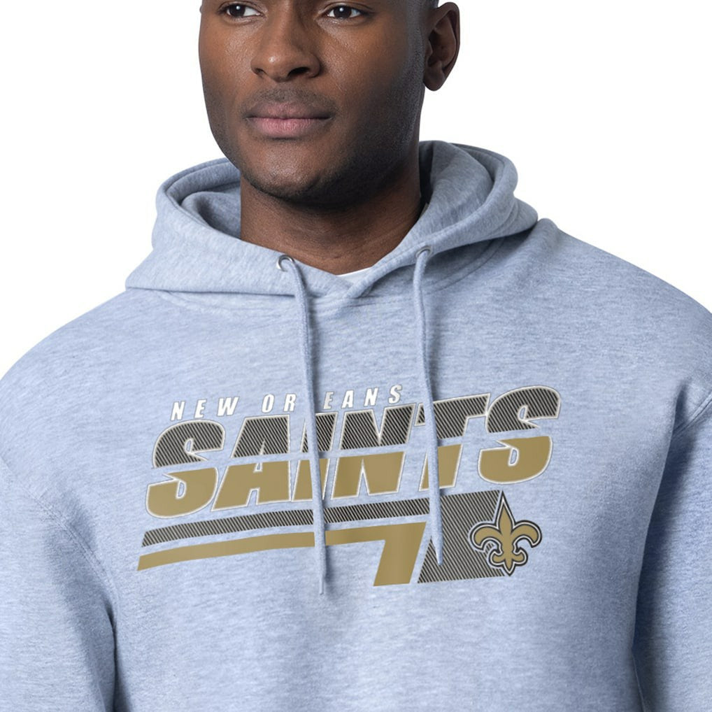 New Orleans Saints Starter Logo Push Graphic Hoodie - Heather Gray discount