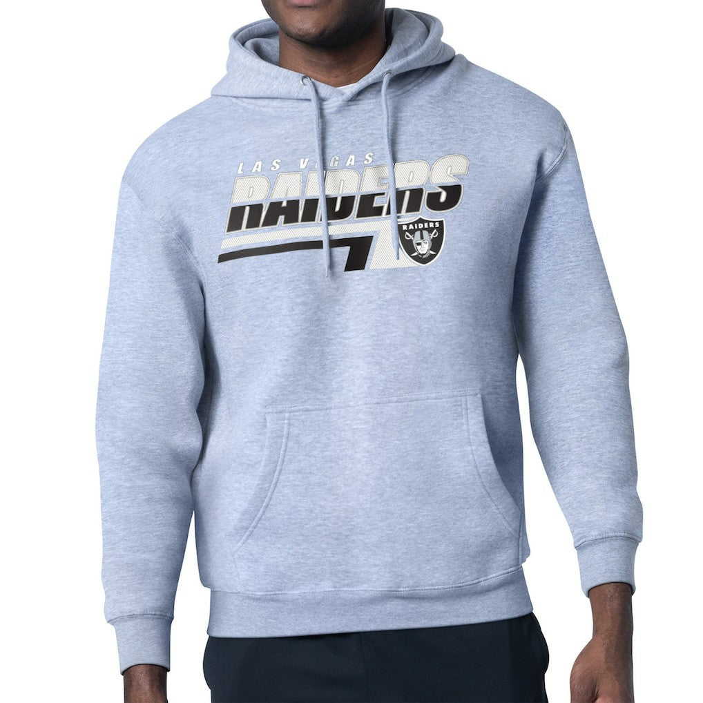 Las Vegas Raiders Starter Logo Push Graphic Hoodie - Heather Gray for sale