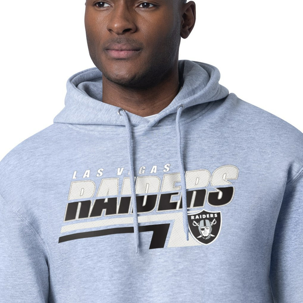 Las Vegas Raiders Starter Logo Push Graphic Hoodie - Heather Gray for sale