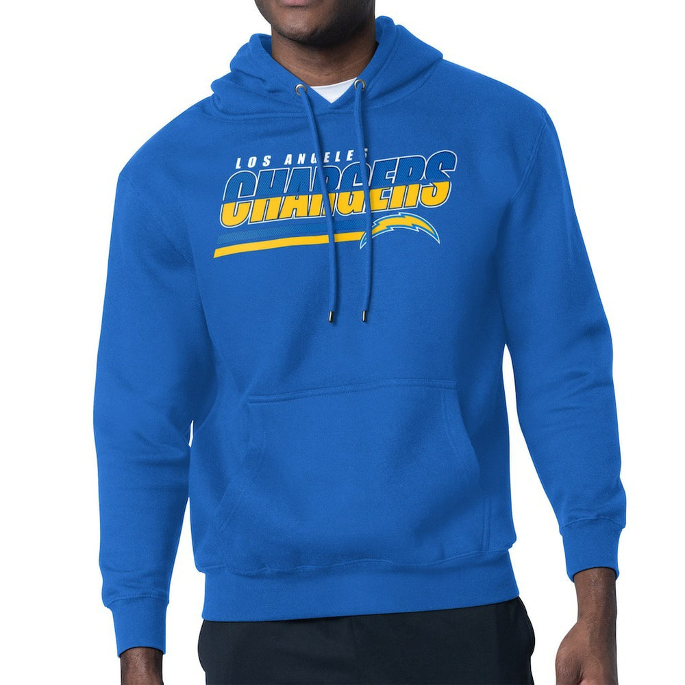 Los Angeles Chargers Starter Logo Push Graphic Hoodie - Royal cheap