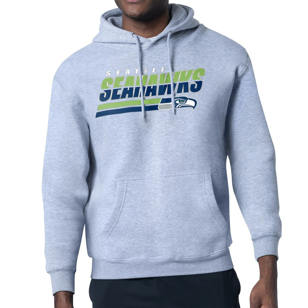 Seattle Seahawks Starter Logo Push Graphic Hoodie - Heather Gray outlet