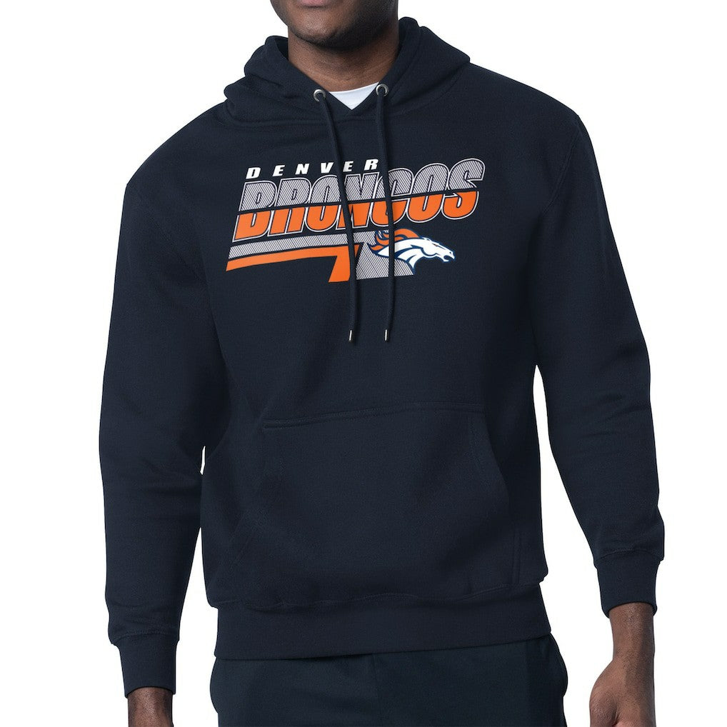 Denver Broncos Starter Logo Push Graphic Hoodie - Navy on sale