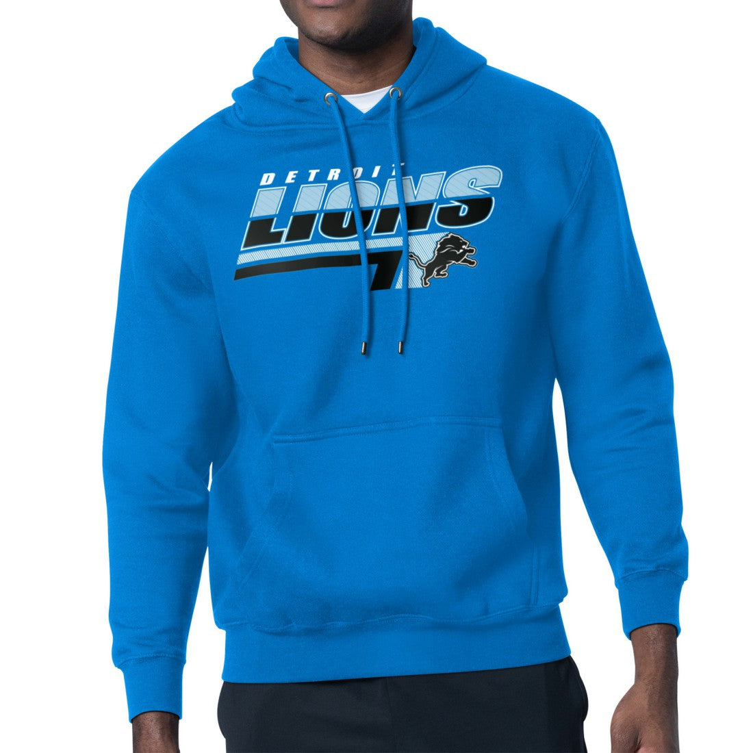 Detroit Lions Starter Logo Push Graphic Hoodie - Blue cheap