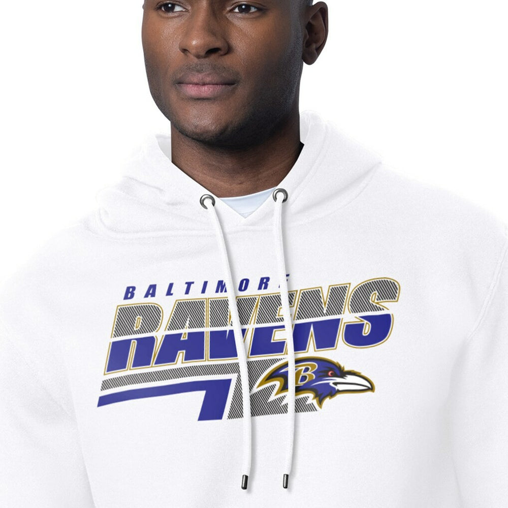 Baltimore Ravens Starter Logo Push Graphic Hoodie - White sale