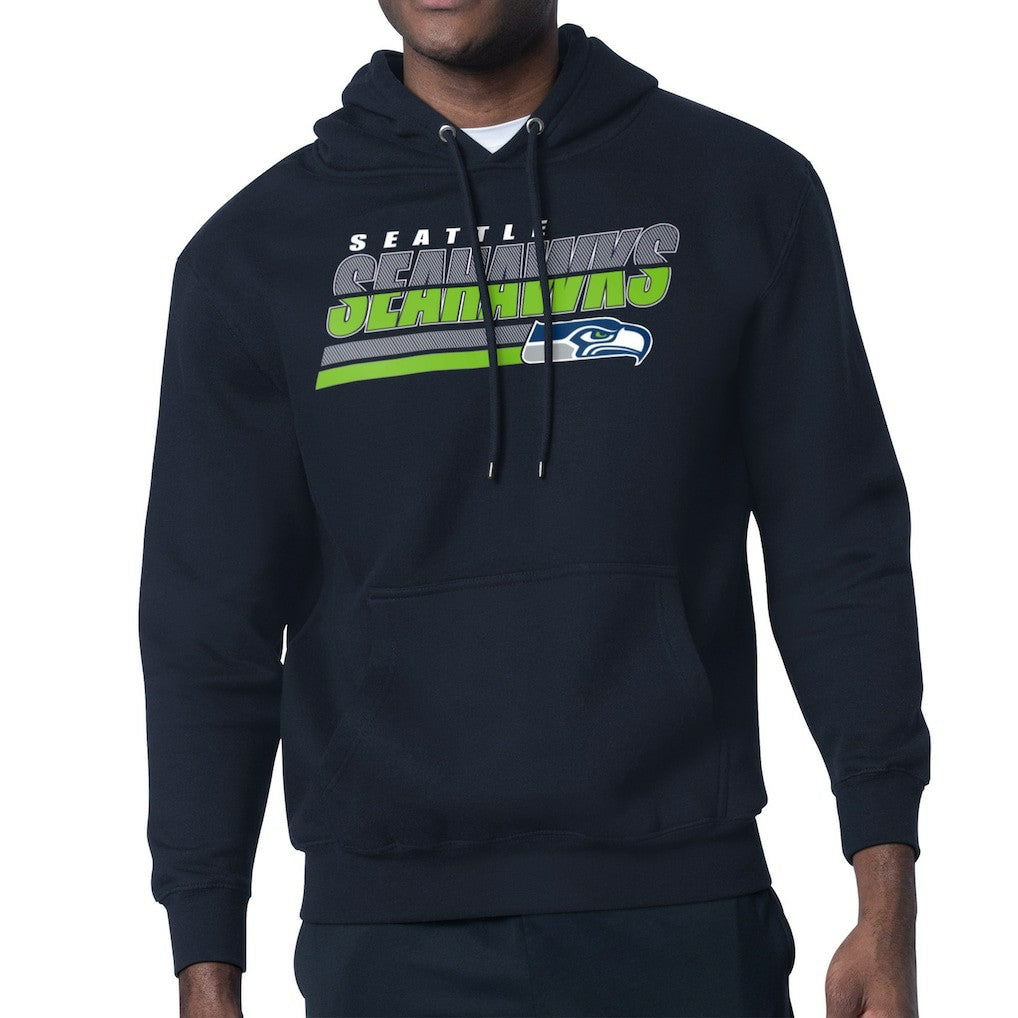 Seattle Seahawks Starter Logo Push Graphic Hoodie - College Navy cheap