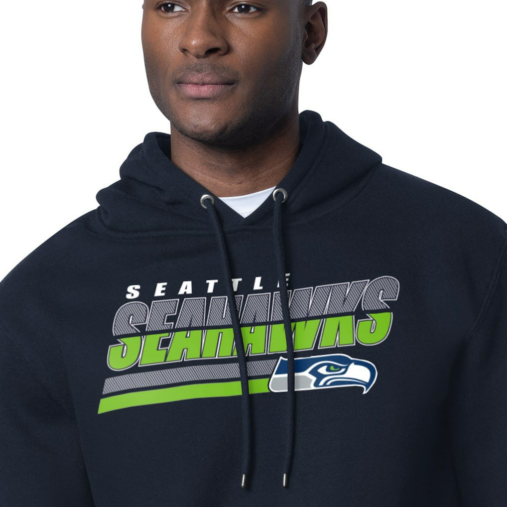 Seattle Seahawks Starter Logo Push Graphic Hoodie - College Navy cheap