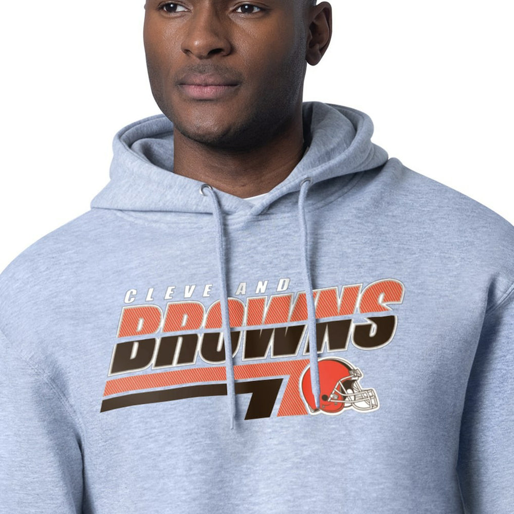 Cleveland Browns Starter Logo Push Graphic Hoodie - Heather Gray on sale