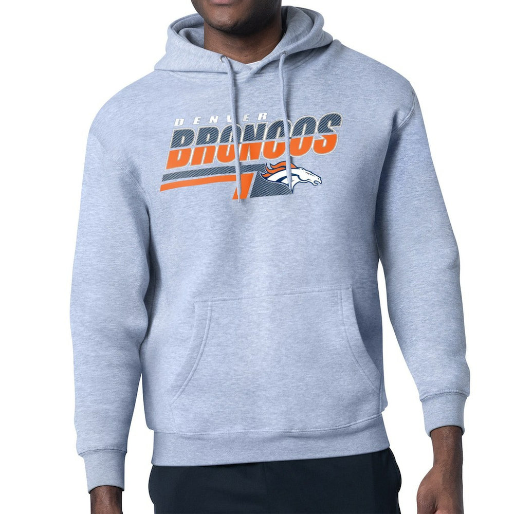 Denver Broncos Starter Logo Push Graphic Hoodie - Gray outlet