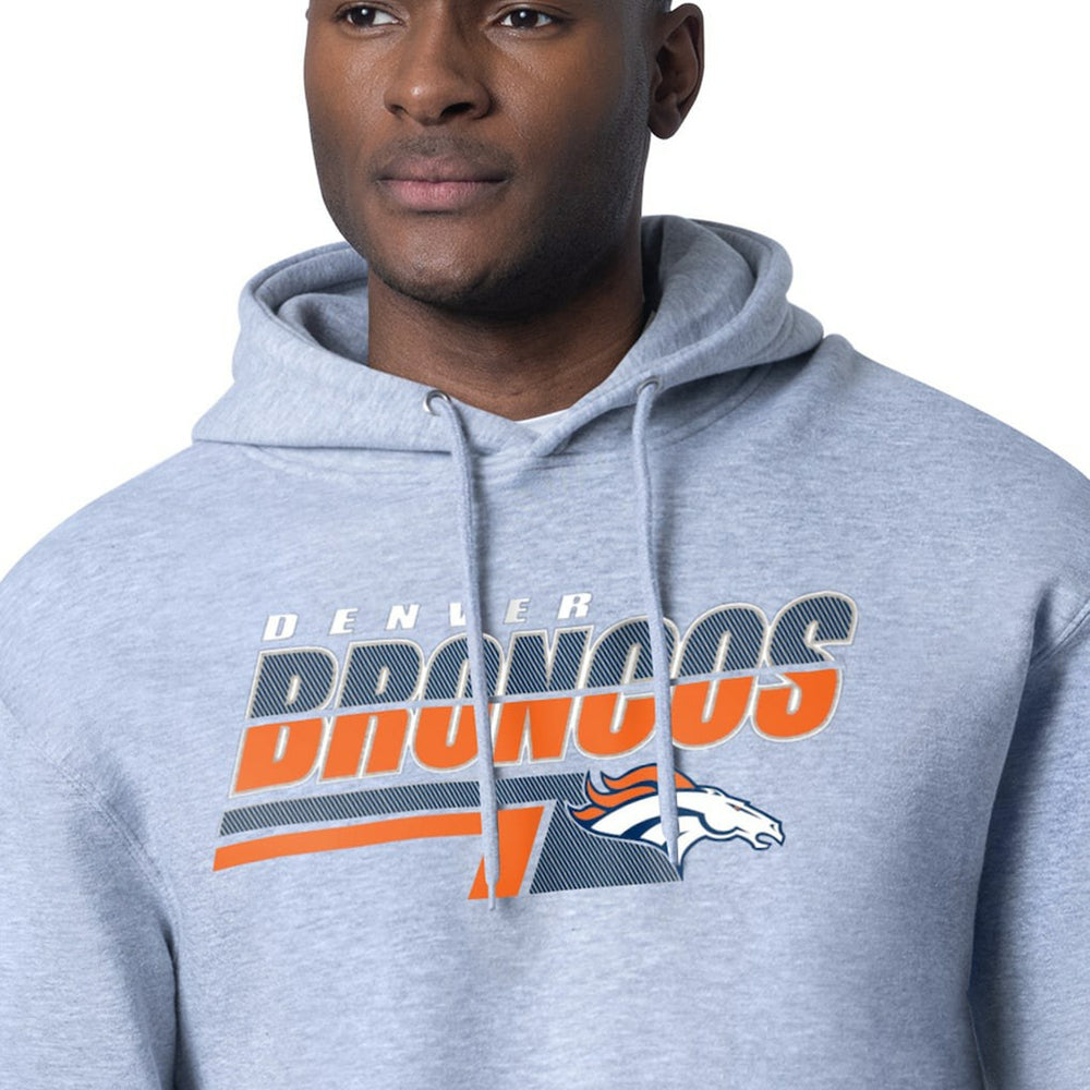 Denver Broncos Starter Logo Push Graphic Hoodie - Gray outlet