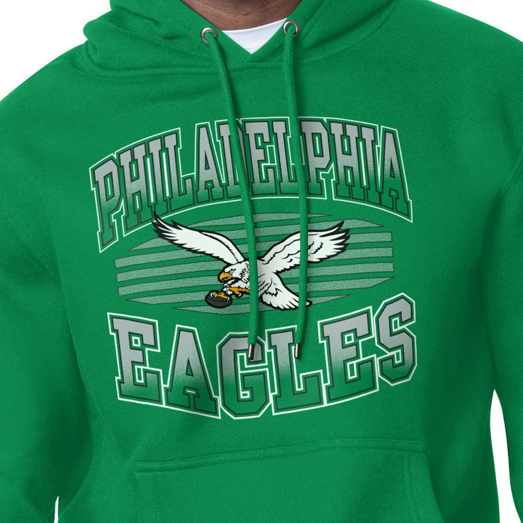 Philadelphia Eagles Starter Team Grit Graphic Hoodie - Kelly Green cheap