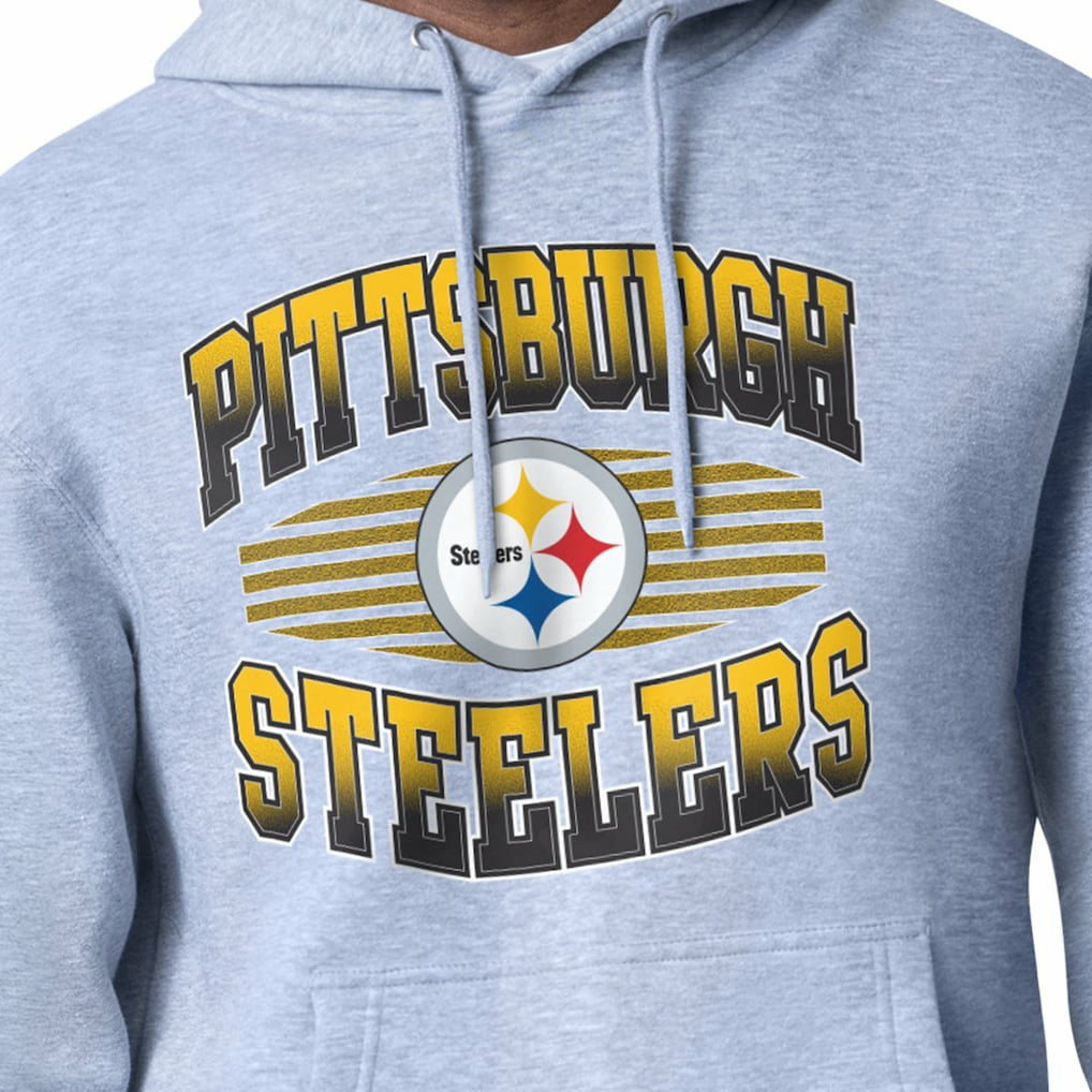 Pittsburgh Steelers Starter Team Grit Graphic Hoodie - Heather Gray for sale