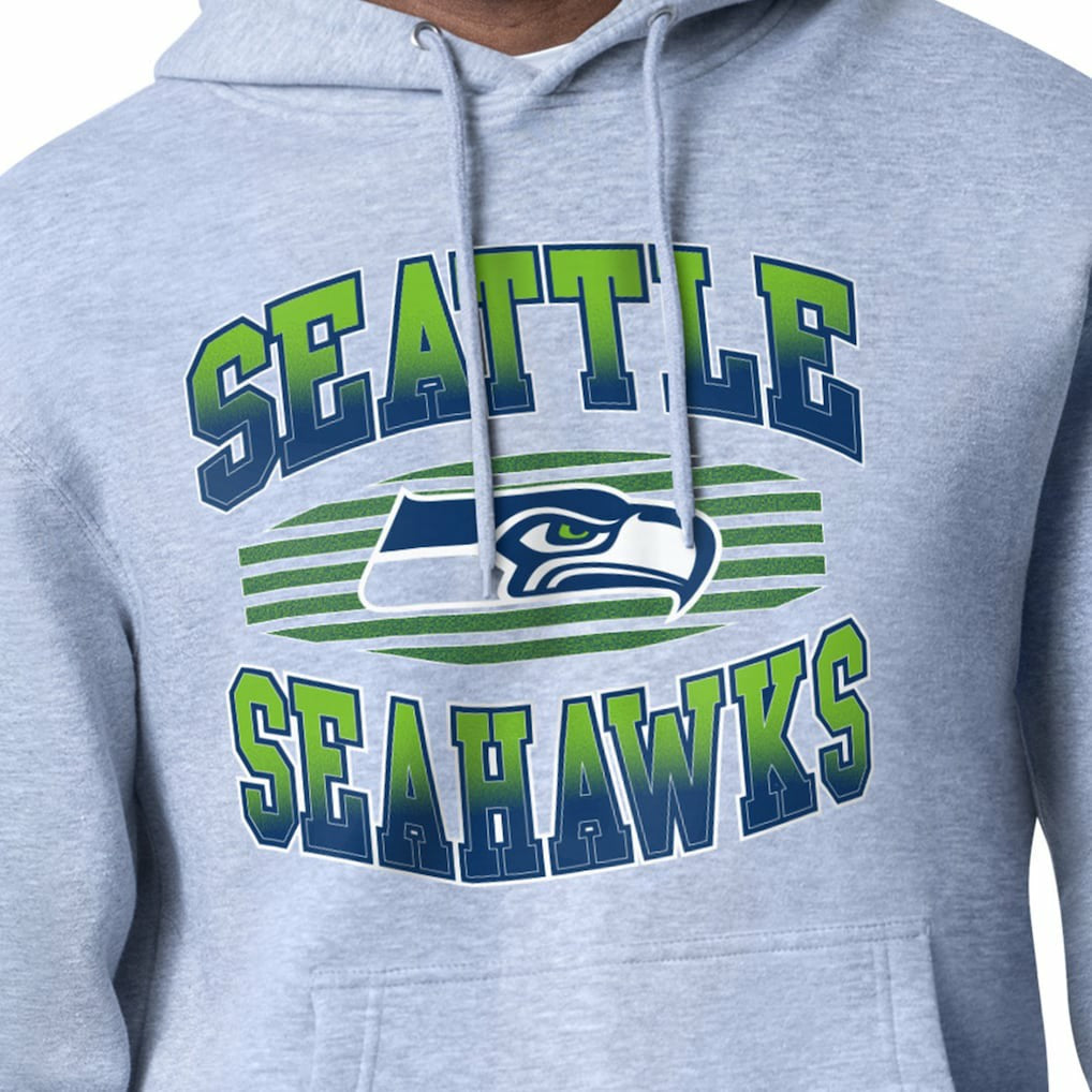Seattle Seahawks Starter Team Grit Graphic Hoodie - Heather Gray cheap