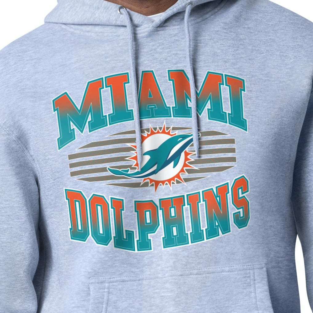 Miami Dolphins Starter Team Grit Graphic Hoodie - Heather Gray sale