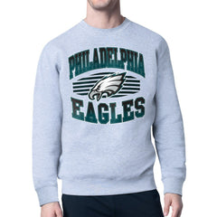 Philadelphia Eagles Starter Team Grit Graphic Fleece Pullover Sweatshirt - Heather Gray discount
