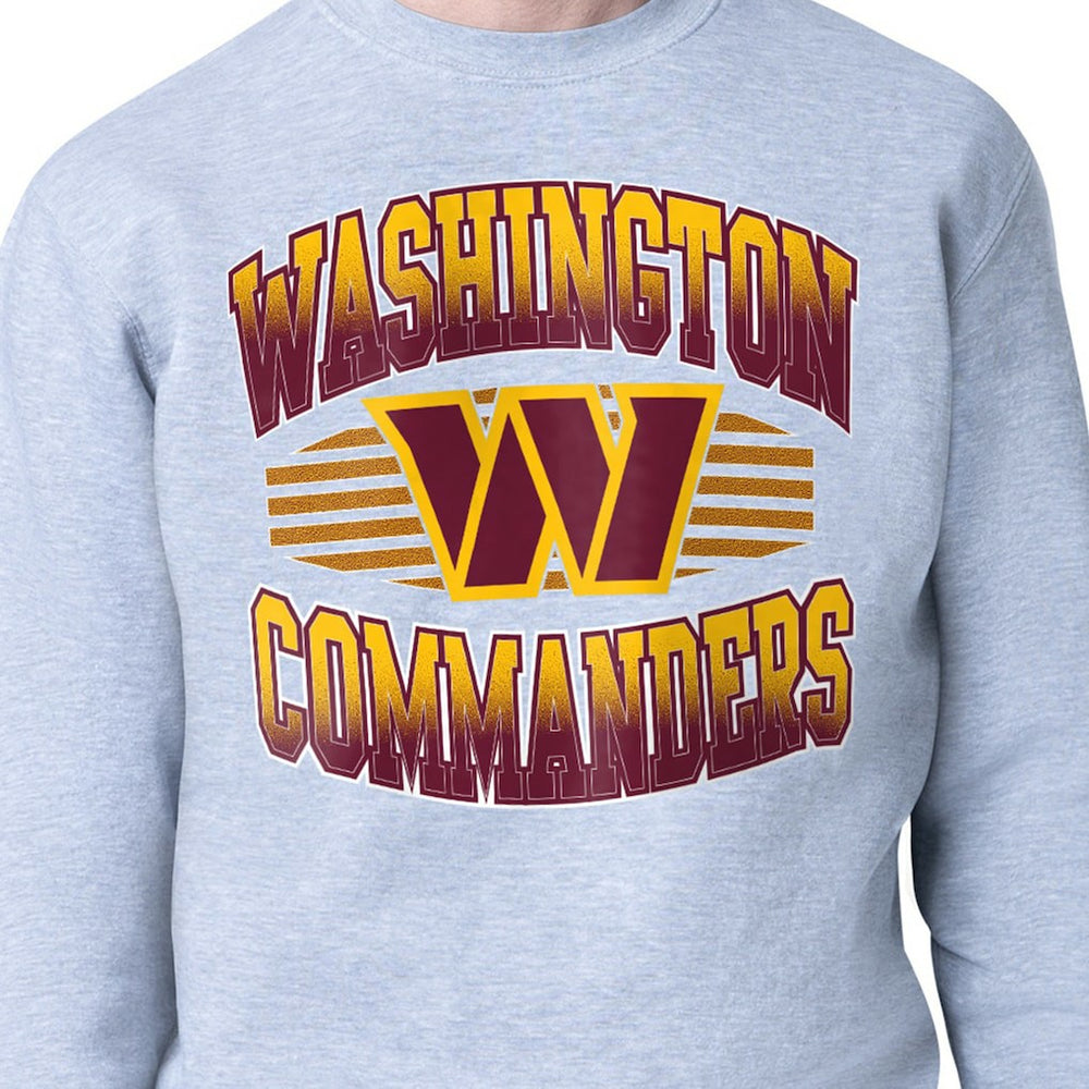 Washington Commanders Starter Team Grit Graphic Fleece Pullover Sweatshirt - Heather Gray on sale