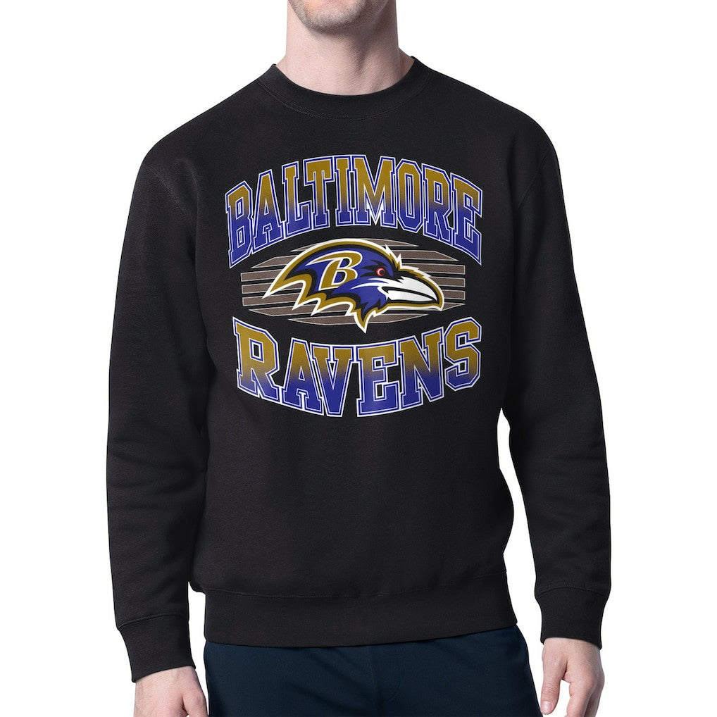 Baltimore Ravens Starter Team Grit Graphic Fleece Pullover Sweatshirt - Black discount