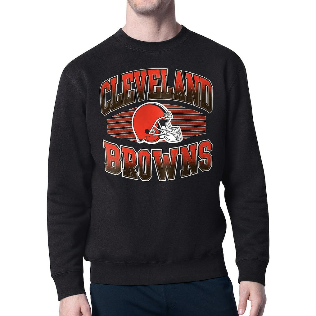 Cleveland Browns Starter Team Grit Graphic Fleece Pullover Sweatshirt - Black discount