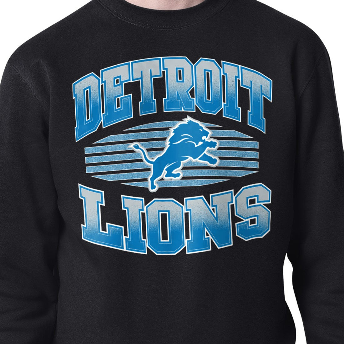 Detroit Lions Starter Team Grit Graphic Fleece Pullover Sweatshirt - Black sale