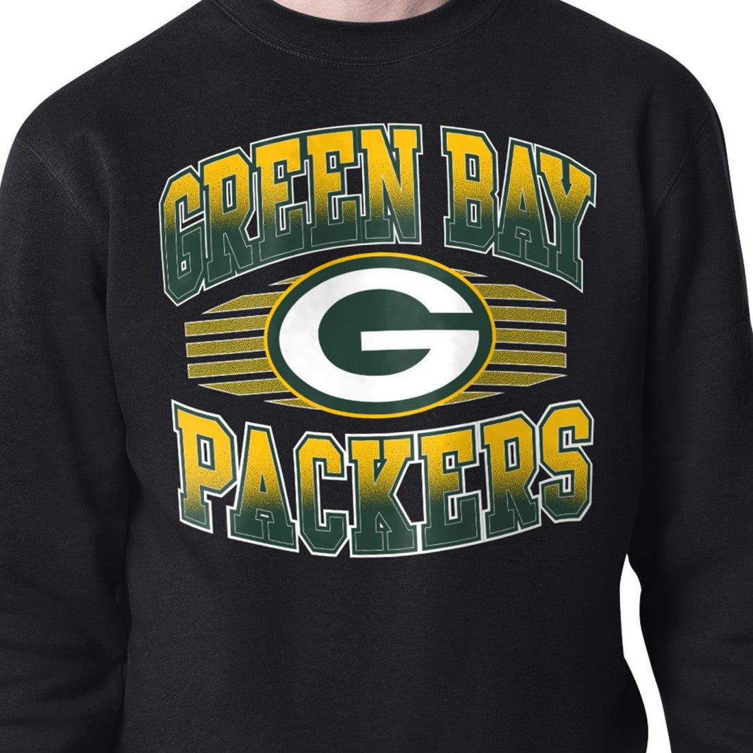 Green Bay Packers Starter Team Grit Graphic Fleece Pullover Sweatshirt - Black sale