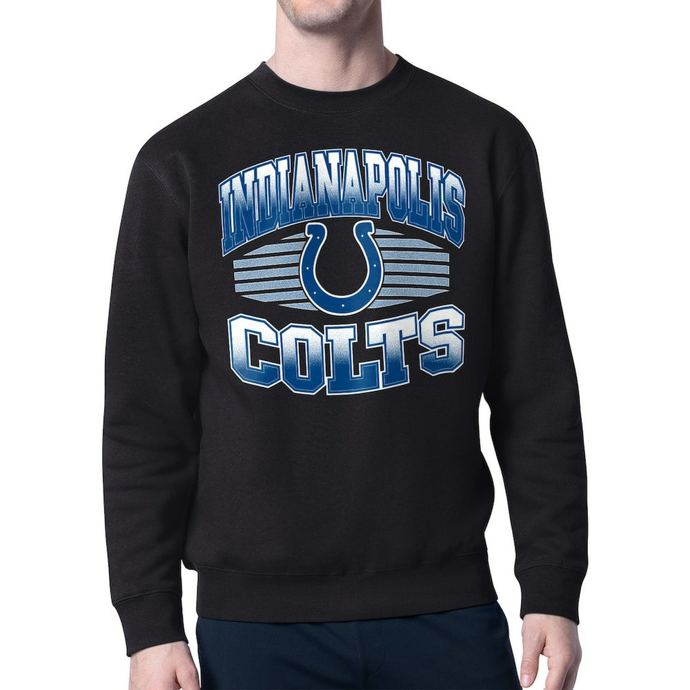 Indianapolis Colts Starter Team Grit Graphic Fleece Pullover Sweatshirt - Black for sale