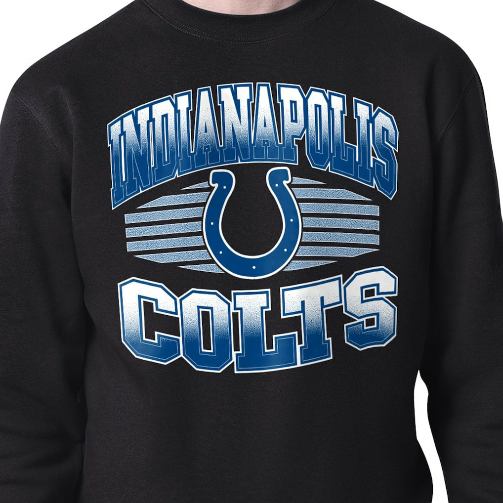 Indianapolis Colts Starter Team Grit Graphic Fleece Pullover Sweatshirt - Black for sale