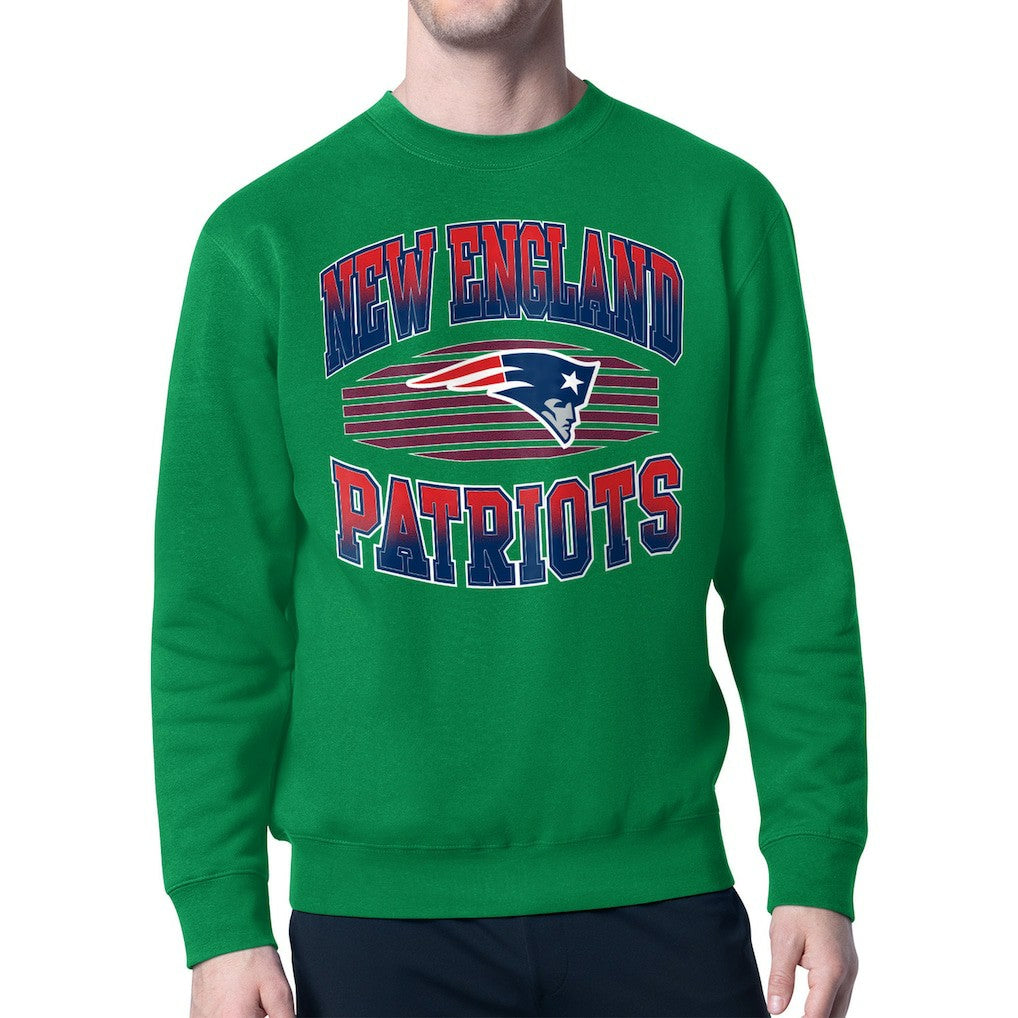 New England Patriots Starter Team Grit Graphic Fleece Pullover Sweatshirt - Kelly Green online