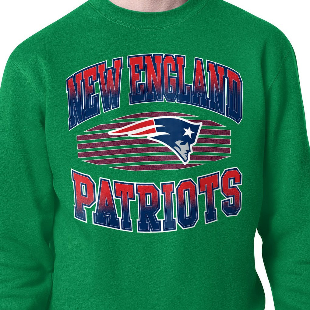 New England Patriots Starter Team Grit Graphic Fleece Pullover Sweatshirt - Kelly Green online
