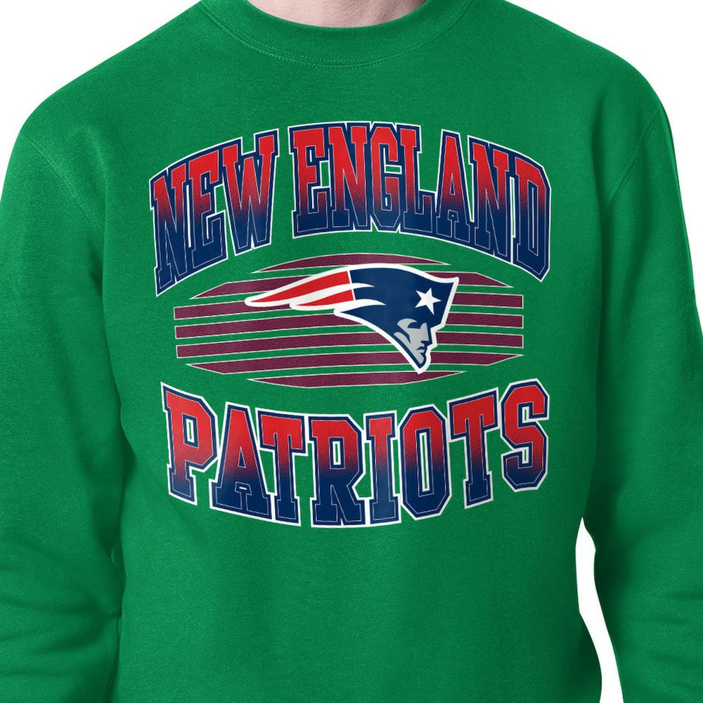 New England Patriots Starter Team Grit Graphic Fleece Pullover Sweatshirt - Kelly Green online