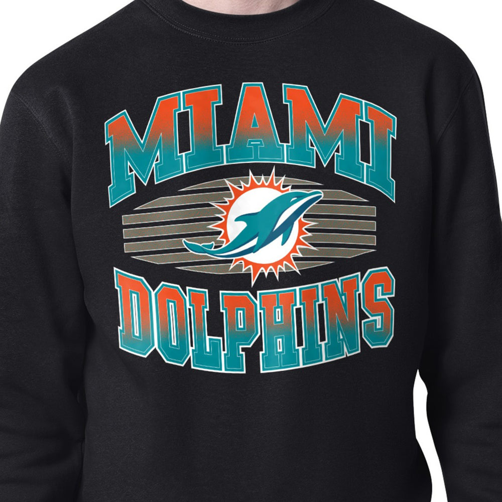 Miami Dolphins Starter Team Grit Graphic Fleece Pullover Sweatshirt - Black on sale