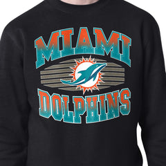 Miami Dolphins Starter Team Grit Graphic Fleece Pullover Sweatshirt - Black on sale