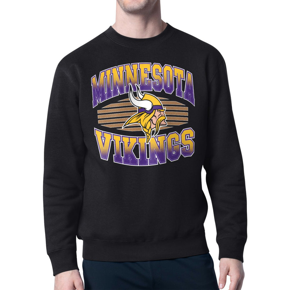 Minnesota Vikings Starter Team Grit Graphic Fleece Pullover Sweatshirt - Black sale