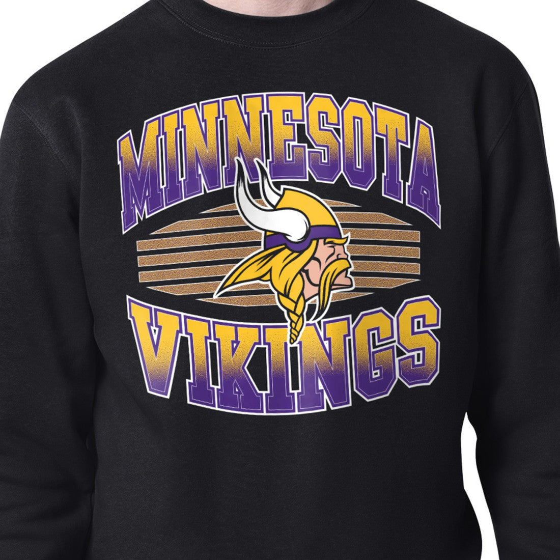 Minnesota Vikings Starter Team Grit Graphic Fleece Pullover Sweatshirt - Black sale