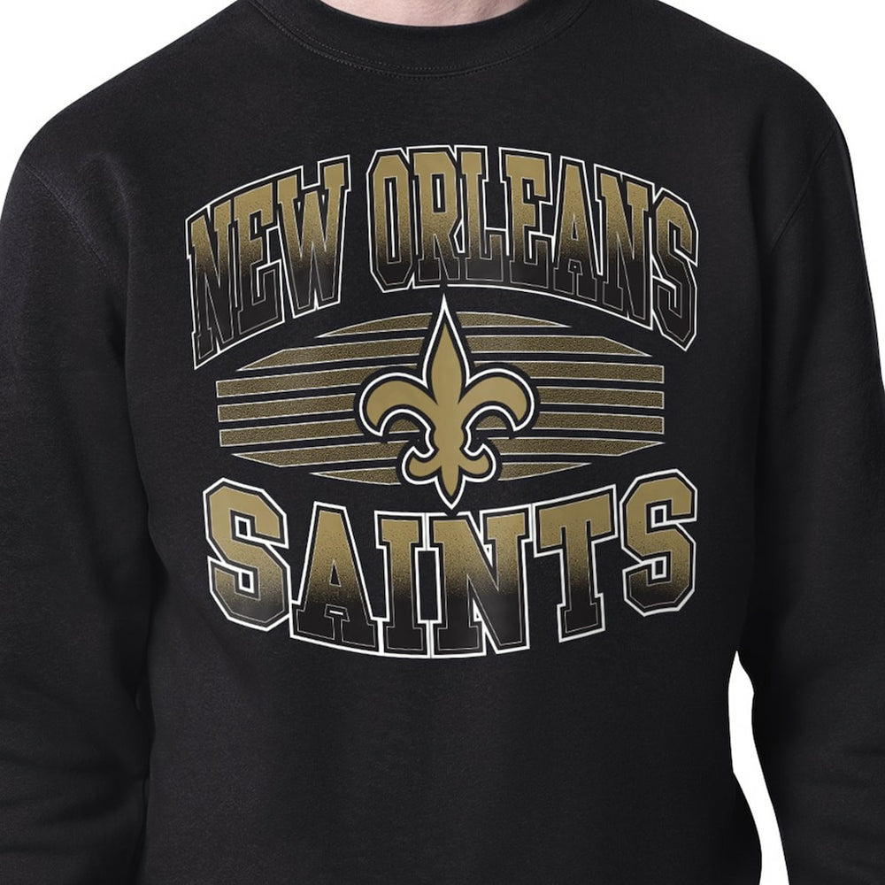 New Orleans Saints Starter Team Grit Graphic Fleece Pullover Sweatshirt - Black for sale