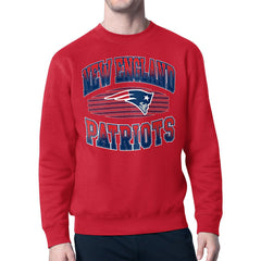 New England Patriots Starter Team Grit Graphic Fleece Pullover Sweatshirt - Red on sale