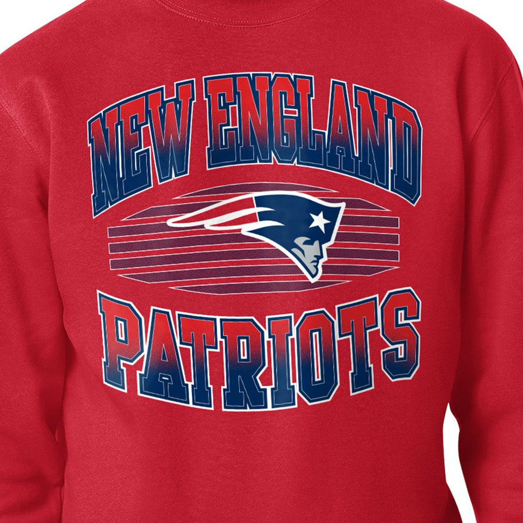 New England Patriots Starter Team Grit Graphic Fleece Pullover Sweatshirt - Red on sale