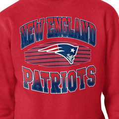 New England Patriots Starter Team Grit Graphic Fleece Pullover Sweatshirt - Red on sale