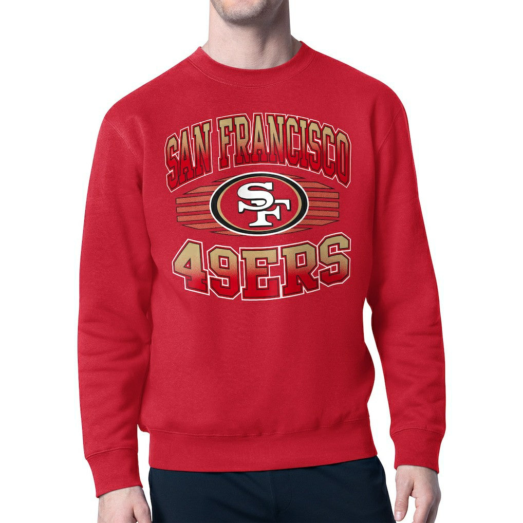 San Francisco 49ers Starter Team Grit Graphic Fleece Pullover Sweatshirt - Scarlet outlet