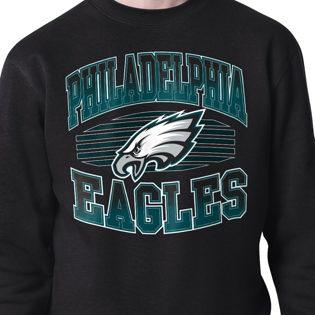 Philadelphia Eagles Starter Team Grit Graphic Fleece Pullover Sweatshirt - Black outlet