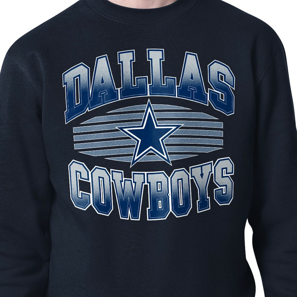 Dallas Cowboys Starter Team Grit Graphic Fleece Pullover Sweatshirt - Navy outlet